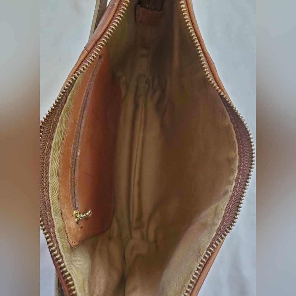 Vintage COACH COLOR-BLOCKED 💯 LEATHER Shoulder Bag Handbag Unique Classic Luxury - Picture 12 of 13
